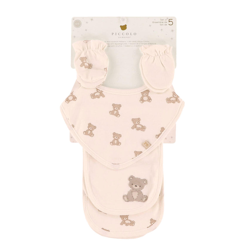 Ensemble Cadeau 5 morceaux - Ours Rose-Piccolo Bambino-ABN-PBFM1J01E3PK-CLÉMENT