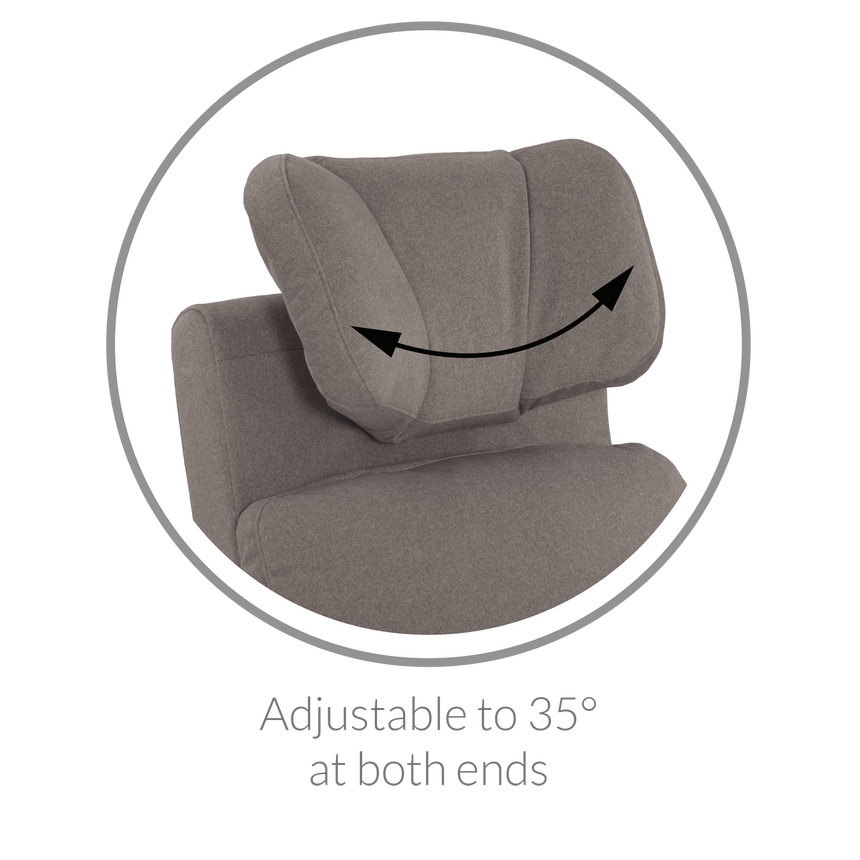 Fauteuil Berçant Inclinable Pivotant Hailey Arlo Pearl avec Mécanisme Électrique (Tissu résistant aux taches)-Jaymar BB-JAM-527-ARLO-601-CLÉMENT
