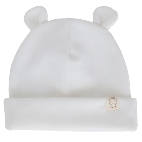 Tuque Côtelée Ourson 0-9mois-Calikids-Blanc-0-3 m-CAL-S2500-CLÉMENT