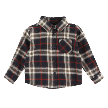 Chemise Carreaux Recrue 3-24mois-Chat Botte-Marine-3 m-CHI-2264432C-CLÉMENT