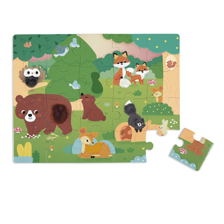 Casse-tête Tactile - Animaux de la Forêt-Janod-JAD-J02492-CLÉMENT