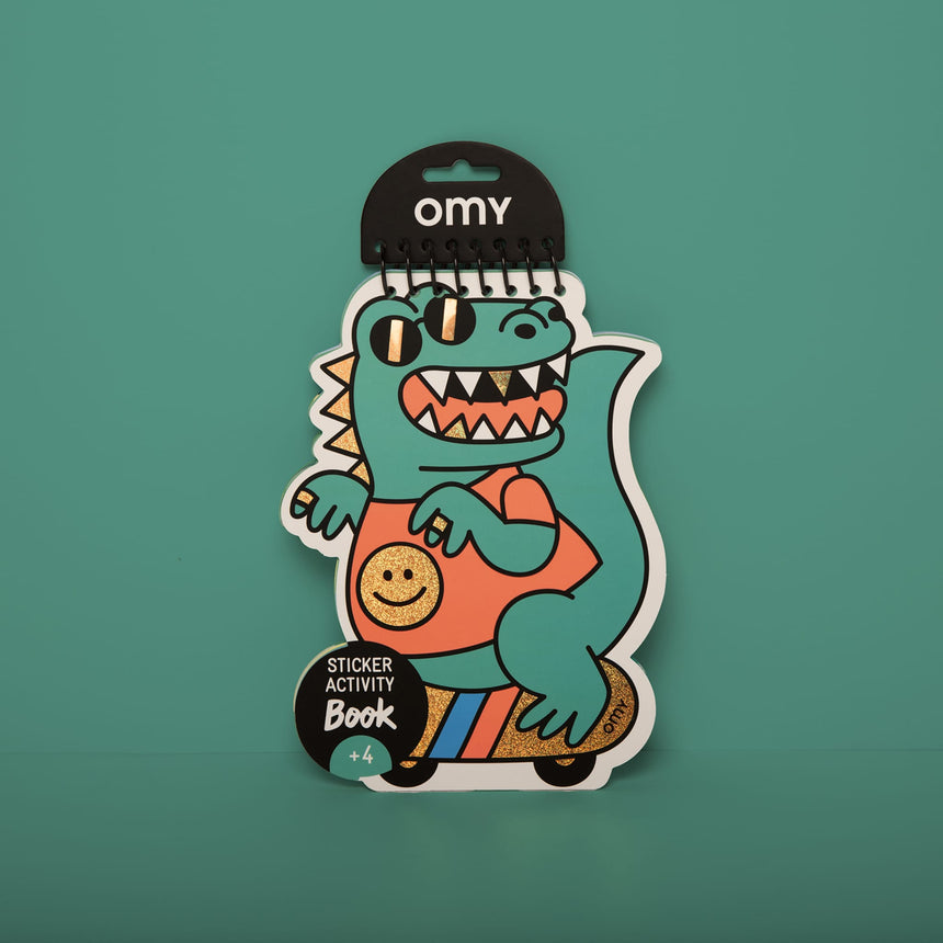 Livre d’Activités avec Autocollants - Dinos-OMY World-OMY-CAR11-CLÉMENT